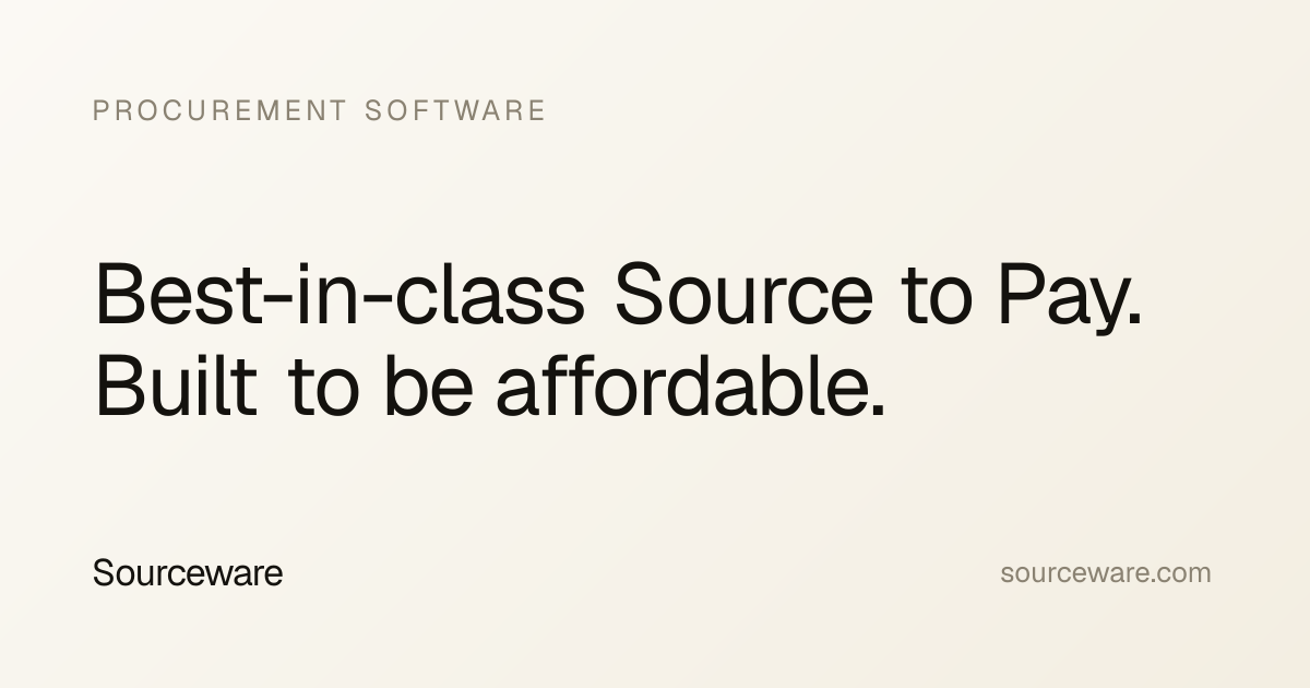 Sourcing, Approvals & Procurement Software | Sourceware